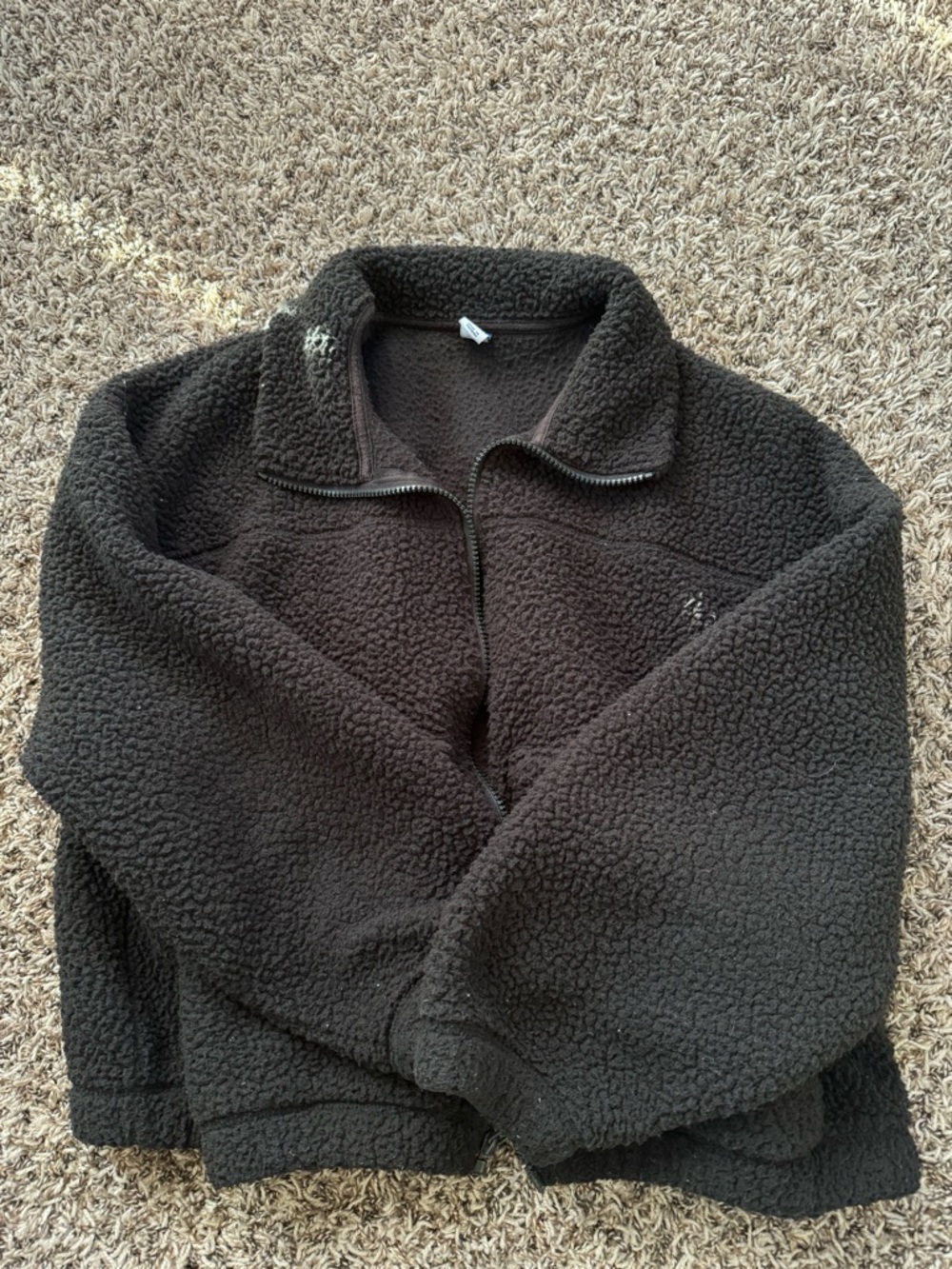TEDDY ZIP UP SWEATER JACKET SIZE SMALL